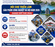 Hội chợ triển lãm sản phẩm công nghiệp Hà Nội năm 2026 (Hanoi MIP Fair 2026).