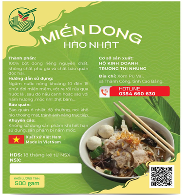 Miến dong Hào Nhật