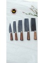 Bộ 5 món đủ chức năng cán gỗ cẩm chỉ khâu inox 