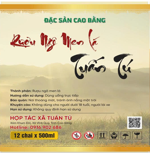 Rượu Ngô men lá Tuấn Tú (OCOP 3 sao)